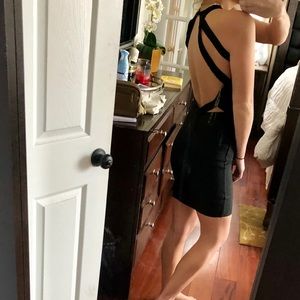 Black mini dress
